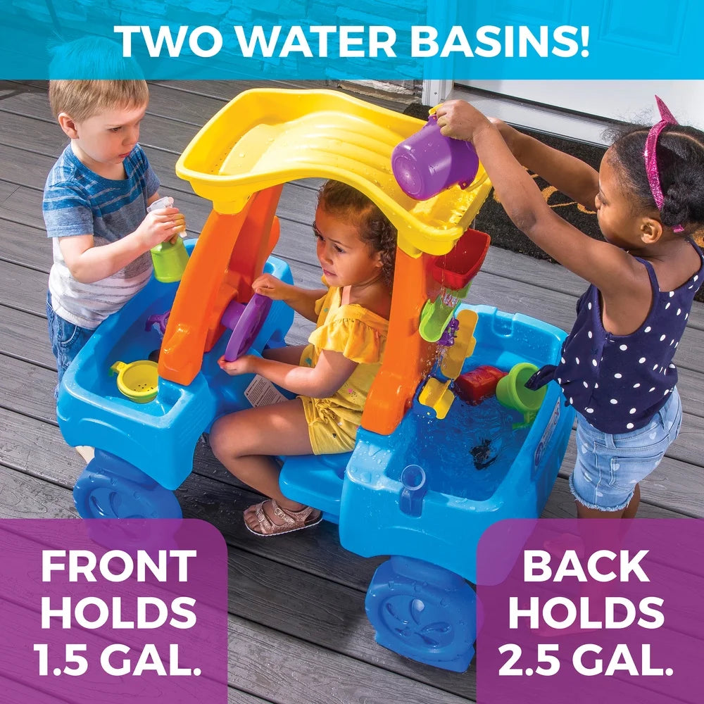 Car Wash Splash Center Blue Plastic Water Table for Toddlers