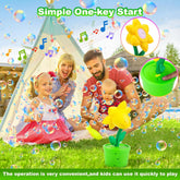 Bubble Machine with Light for Kids,20000+ Bubbles per Minute Automatic Flower Bubble Maker for Toddlers,2025 Upgrade Portable Battery Operated Bubble Machine Toy for Outdoor/Indoor Parties Birthday