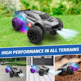 High Speed RC Car, Remote Control Car, 1:22 Scale 2WD Off-Road RC Racing Car with Headlight for 4-12 Years Old Kids Adults, Gray